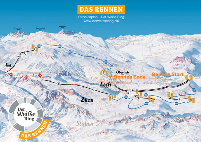 DWR 2023 Streckenplan mit Zielflaggen